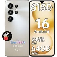 DOOGEE NOTE 56X 24GB RAM+64GB RAM Handy Ohne Vertrag Android 16 Smartphone (16,66 cm/6.56 Zoll, 64 GB Speicherplatz, 8 MP Kamera, 6.56" HD+ 90Hz, 8MP+5MP, 6150mAh, Dual SIM, 4G, GPS, Face Unlock)