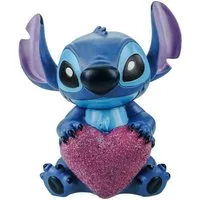 Disney Gartenfigur Stitch mit Herz Wetterfeste Disney Dekofigur aus Polyresin 23x 20 cm