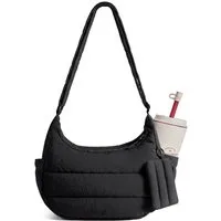 Zaewry Bauchtasche Umhängetasche Damen Crossbody Bag, Puffer Tasche Moon Bag, mit Verstellbarem Schultergurt, Handtasche für Arbeit, Reise, Alltag