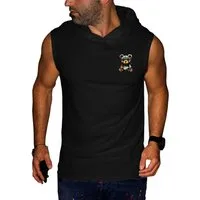 RMK Tanktop Ärmellos Shirt Herren Muskelshirt Gym Bär Teddybär aus 100% Baumwolle