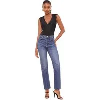 LIPSY Kurzarmbody Lipsy bauchformender Bodysuit mit Ausschnitt (1-tlg)