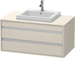Duravit Ketho Konsolenwaschtischunterbau wandhängend Taupe Matt 1000x550x496 mm - KT675509191 KT675509191