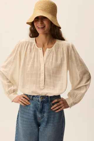 des petits hauts - Bluse - Toledo beige - Gr. - 2