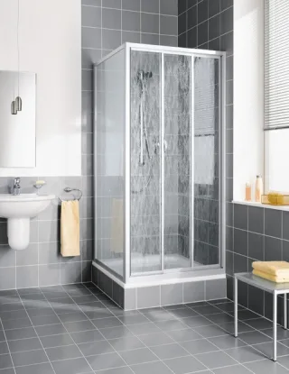 Kermi Gleittür Nova 2000 STD 0800x1750, weiss, Kunstglas Kerolan Fontana, N2STD0801721K N2STD0801721K