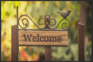 Fussmatte Welcome Schild 4679 | Größe: 75 cm x 150 cm