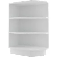 Feldmann-Wohnen Unterschrank Eck-Regal (Unterschrank) D6/30 - weiß #dv16 (1-St) 30cm Farbe wählbar mit 3 Ablageböden