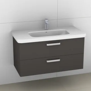 Artiqua 411 Waschtischunterschrank für DuraStyle 232010 Stahlgrau, 411-WU2L-D44-7142-88 411-WU2L-D44-7142-88