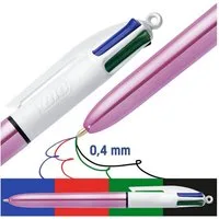 BIC Kugelschreiber 4 Colours Shine, 4 Farben in einem Stift
