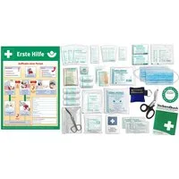 WM-Teamsport Erste-Hilfe-Set Füllung DIN 13157 PLUS 1 mit Beatmungshilfe + Aushang