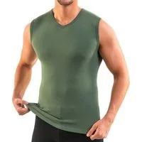 HERMKO Unterhemd 3050 Bio-Baumwolle, Muskelshirt,Vest, V-Ausschnitt, breite Achsel