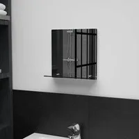 furnicato Wandspiegel Moderner mit Regal 30x30 cm aus gehärtetem Glas (1-St), Badezimmerspiegel mit Ablagefläche für Bad, Flur oder Schlafzimmer