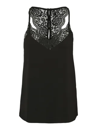 VERO MODA - VMANA S/L LACE TOP GA NOOS Black - Gr. - L