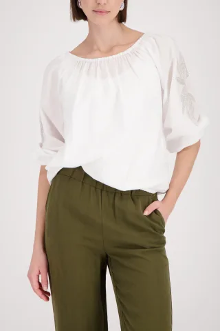 monari - Bluse mit Stickerei - Gr. - 38
