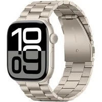 SmartUP Smartwatch-Armband für Apple Watch 11-1 / SE Ultra Metall Edelstahl Gliederarmband Ersatz, kompatibel mit allen Apple Watch Modellen, rostfreier Edelstahl