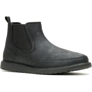 Hush Puppies Jenson Leder Herren Schwarz Stiefel