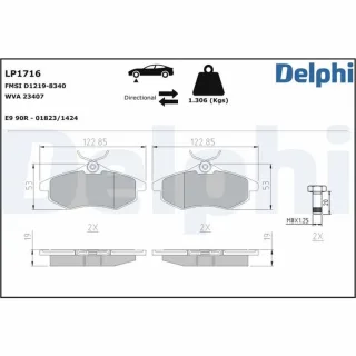 Delphi Bremsbel?ge vorne Citroen C2 C3 LP1716