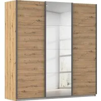OTTO home Schwebetürenschrank Kleiderschrank Schrank Schlafzimmerschrank Garderobe AGORDO (Breiten 203/271/315/360 cm in drei Griff-Farben - NEU: Farbe SCHWARZ) Top Innenausstattung, in 4 Breiten und 2 Höhen MADE IN GERMANY