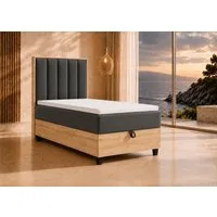 Best for Home Boxspringbett Einzelbett Trinity K-10 mit Bettkasten & Komfort Topper T30 (Bett, Polsterbett mit Stauraum, Jugendbett, Kinderbett versch. Größen, 4-St., 70x200 80x200 90x200 100x200 cm), Verschiedene Liefermöglichkeiten, TOP Preis-Leist