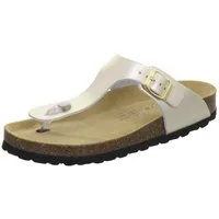 AFS-Schuhe 210703 Zehentrenner Pantolette für Damen mit Fußbett, bequeme Sandalen aus Leder