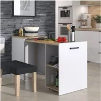 Vicco Esstisch Adam, Greige/Artisan-Eiche, 50.4 x 60 cm ausziehbar (1-St)