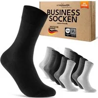 sockenkauf24 Businesssocken Premium Socken mit Komfortbund Herren & Damen Business Socken (20-Paar) aus gekämmter Baumwolle mit Pique-Bund, ohne Naht