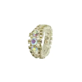 Fingrs Toe Ring #2343 Fuß Schmuck Zehen Strass Ring Größe variabel Silber
