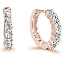 Lisandra Scott Paar Creolen Ohrringe geriffelt aus 925 Sterling Silber mit Zirkonia für Damen, Echtsilber trifft Zirkonia – Schmuck in erstklassiger Juwelierqualität
