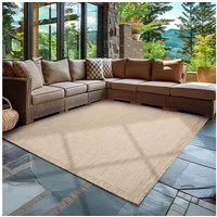 Carpettex Outdoorteppich Unicolor, Rechteck, Höhe: 3 mm, Teppich Wetterfest Waschbar Balkon, Garten, Terrasse und Küchenteppich