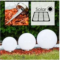 hofstein Kugelleuchte Solar Kugelleuchte 20cm Terrasse Wege Sonne Licht Veranda Garten Lampe