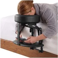 QUBEBU Massageliege Massage Kopfstütze für Bett, Kopfstützkissen Höhenverstellbar 14–45 cm (Kopfpolster Gesichtskissen Kopfkissen für Massageliege, Kosmetikliege, Ergonomische Massage-Kopfstütze & Massage-Kissen mit Gesichtsschlitz)