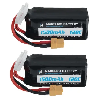 MARSLIPO 11.1V 1500mAh 120C 3S Lipo Battery XT60 Plug for RC Drones