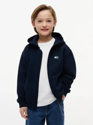 TONAL FLAG ZIP THROUGH HOODIE Dark Night Navy - Gr. - 10