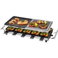 ProfiCook Raclette PC-RG 1144, Raclette 8 Personen heißer Stein & Naturgrillstein