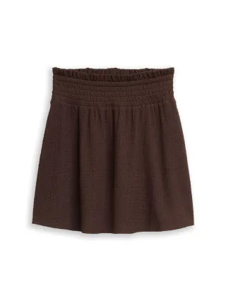 Denim Tom Tailor - Mini-Rock mit Struktur cool dark brown - Gr. - M