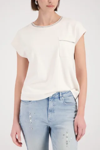 monari - Sweatshirt mit Schmuckkragen marble - Gr. - 38