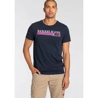 Bruno Banani T-Shirt kurze Ärmel, schmale Passform, bedruckt, Rundhalsausschnitt