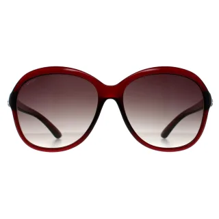 Seksy N2812 C transparente burgunderfarbene Sonnenbrille mit Rauchverlauf