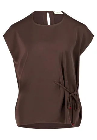 CARTOON - Blusenshirt Dunkelbraun - Gr. - 42