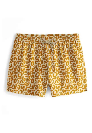 "Golden Geometric" Badeshorts