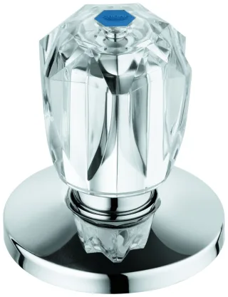 Grohe Oberteil 11541 1/2" f.UP-Vent. Brillant Griff Markierung blau chrom, 11541000 11541000