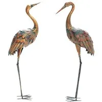 KOMFOTTEU Gartenfigur Gartendeko, (2er Set, 2 St), aus Metall, Kunstskulptur