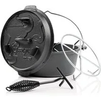 BBQ-Toro Grilltopf Dutch Oven DO45PX, 4,2 L Premium Gusseisen Kochtopf, Gusstopf, Gusseisen (4-tlg)