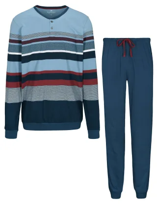 BASEFIELD - He.-Pyjama seablue stripe - Gr. - 58