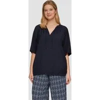 s.Oliver Kurzarmbluse Bluse Bluse aus strukturierter Viskose