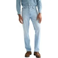 Wrangler Regular-fit-Jeans Jeans Wrangler Texas Bleach Regulärer Schnitt am Oberschenkel und mittelhohem Bund.