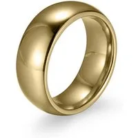 Zeeme Fingerring Edelstahl gelb-vergoldet 8mm breit