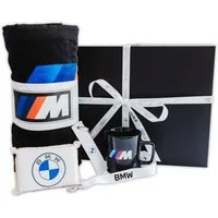 BMW Strandtuch BMW Geschenkset in exklusiver Geschenkbox Strandhandtuch M Tasse, (1-St)