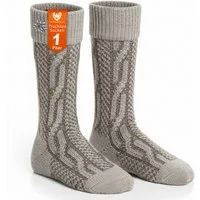 German Wear Trachtensocken Kids2-meliert-Edelweis Kinder Trachtensocken Kindersocken mit Edelweiss meliert