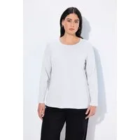 Ulla Popken T-Shirt Shirt Slim Rundhalsausschnitt Langarm