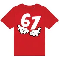 Youth Designz Print-Shirt Kinder T-Shirt "67" lustig Fun-Print Statement Geschenk Trend mit witzigen Aufdruck für Jungen und Mädchen